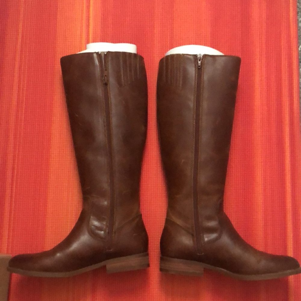 FRYE and CO. Jolie Whip Tall Boots Cognac Leather